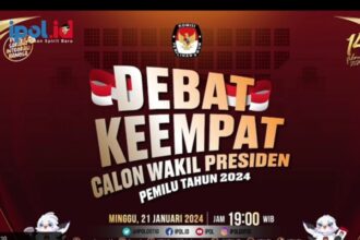 Dalam debat cawapres keempat, cawapres nomor urut 2, Gibran menyampaikan gagasan pembangunan lima tahun mendatang.(foto screenshot ipol.id)