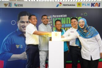 PT PLN (Persero) menyiapkan vending machine khusus untuk produk Usaha Kecil Mikro dan Menengah (UMKM) di Stasiun Gambir bekerjasama dengan PT KAI (Persero).foto/PLN jakarta