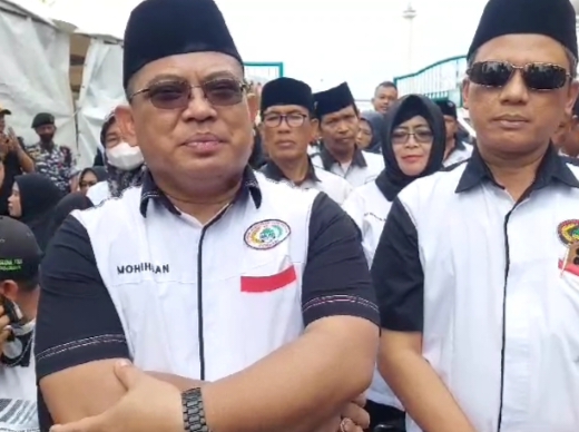 Ketua Umum DPP Forkabi, M Ihsan saat ditemui di lokasi acara Apel Akbar, di Monas, Jakarta Utara.(foto Sofian/ipol.id)