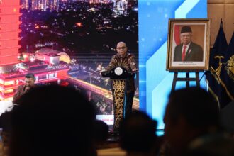 Jaksa Agung Muda Intelijen (Jamintel), Reda Manthovani dalam Rapat Pimpinan Imigrasi dengan tema "Sinergitas Kejaksan Agung dengan Imigrasi dalam Penegakan Hukum di Indonesia” di Jakarta Selatan, Senin (29/1/2024). (Yudha Krastawan/ipol.id)