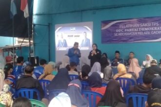 Pelatihan saksi di dua kecamatan Jakarta Utara dari partai Demokrat Pulau Seribu.(foto Sofian/ipol.id)