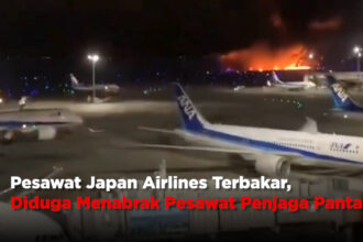 Pesawat Japan Airlines Terbakar, Diduga Menabrak Pesawat Penjaga Pantai
