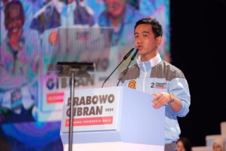Cawapres nomor urut 02, Gibran Rakabuming Raka saat menyampaikan pidato politiknya di JCC, Jakarta. Foto: Instagram @gibran_rakabuming