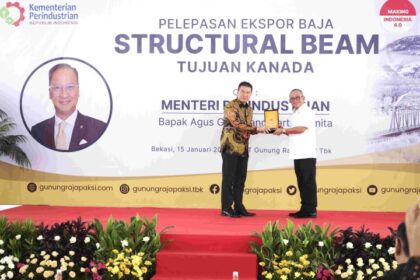 Kemenperin memberikan apresiasi kepada komitmen GRP yang gencar menembus pasar ekspor. Pada awal tahun 2024, perusahaan ini melakukan pelepasan ekspor baja struktur sebanyak 1500 Metric Tons (MT) ke Kanada, dengan nilai sekitar USD2 juta. Selama tahun 2023, GRP telah membukukan capaian ekspor sebesar USD25 juta. Foto: Kemenperin