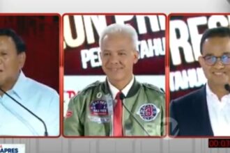 Debat calon presiden (Capres) kedua di Jakarta, terkait dengan pertahanan dan hubungan luar negeri. Foto: Screenshot YouTube