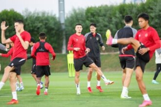 Ivar Jenner berlatih bersama Timnas Indonesia. Foto: pssi