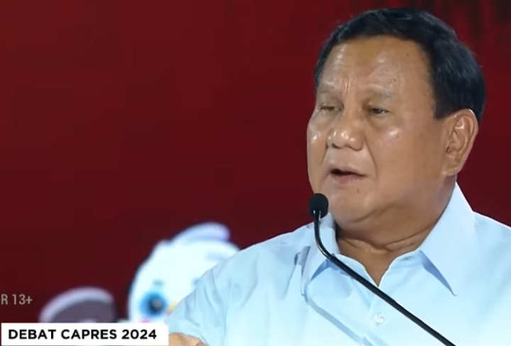 Calon Presiden (Capres) nomor urut 2, Prabowo Subianto menjanjikan pembangunan institusi TNI dan Polri lebih unggul jika terpilih di Pilpres 2024. Foto: Screenshot YouTube Metro TV