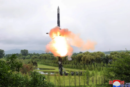 Tampak rudal balistik Korut yang diluncurkan 13 Juli lalu. Foto: KCNA
