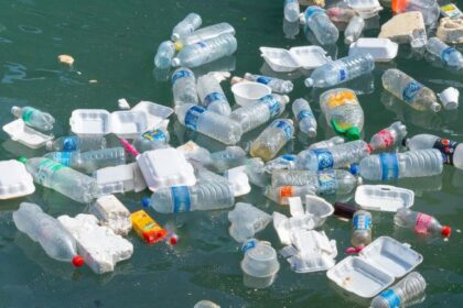 Ilustrasi sampah plastik kemasan air mineral yang mencemari air laut Kepulauan Seribu. Foto: life source water