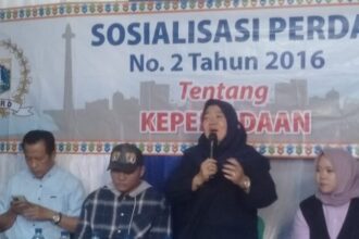 Ketua DPC Demokrat Pulau Seribu, Neneng Hasanah di salah satu acara.(foto dok pribadi)