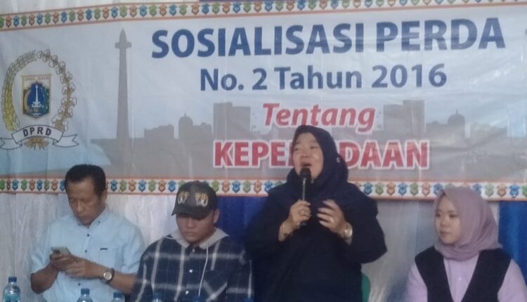 Ketua DPC Demokrat Pulau Seribu, Neneng Hasanah di salah satu acara.(foto dok pribadi)