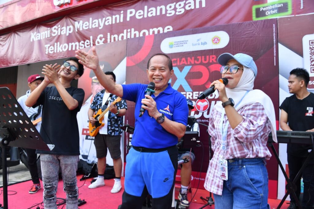 Wakil Ketua MPR RI Prof. Dr. Sjarifuddin Hasan, MM, MBA atau Syarief Hasan hadir di gelar kegiatan Expo Car Free Day (CFD), di sepanjang Jalan KH. Abdullah Bin Nuh, Cianjur, Jawa Barat, Minggu Pagi (11/2/2024). Foto/IST 