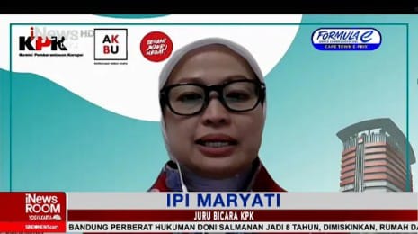 Juru Bicara KPK Bidang Pencegahan Ipi Maryati. Foto: Live streaming @inews