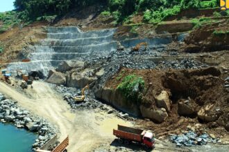 Kementerian Pekerjaan Umum dan Perumahan Rakyat (PUPR) tengah mengerjakan pembangunan Bendungan Budong-Budong di Kabupaten Mamuju Tengah, Provinsi Sulawesi Barat (Sulbar). Dok/pupr