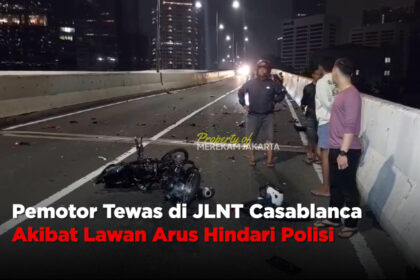 Pemotor Tewas di JLNT Casablanca Akibat Lawan Arus Hindari Polisi