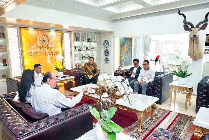 Ketua MPR Bambang Soesatyo saat menerima pengurus PERPEDIN, di Jakarta, Rabu (28/2/24). Foto: Ist