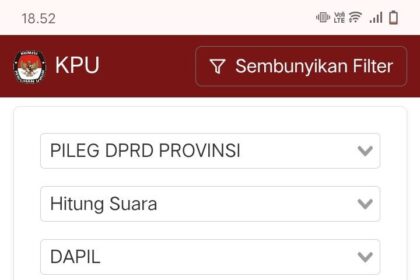 Ilustrasi Sirekap dalam website KPU yang kini banyak diakses publik.(foto screenshot website KPU)
