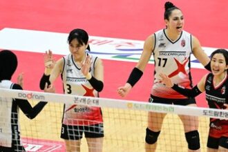 Red Sparks akan menghadapi Hi Pass pada Minggu (11/2). (Dok. Korea Volleyball Federation KOVO)