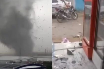 Angin puting beliung melanda wilayah Rancaekek dan Sumedang. Foto: IG, @ulujamitv (tangkap layar)