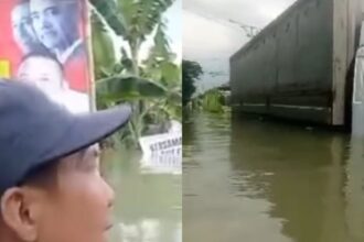 Situasi warga terdampak banjir di Kabupaten Demak, Jawa Tengah. Foto: IG, @info.negri (tangkap layar)