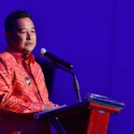 Pj Gubernur Sulawesi Selatan, Bahtiar Baharuddin saat memberi arahan pada Rakorsus Kota Makassar 2024. Foto: dok Pemprov Sulsel