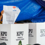 Antusias Warga pada Pemilu 2024. (Alidrian Fahwi/ipol.id)