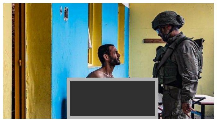WIB Tentara Israel menyiksa tahanan warga Palestina. Foto/media sosial