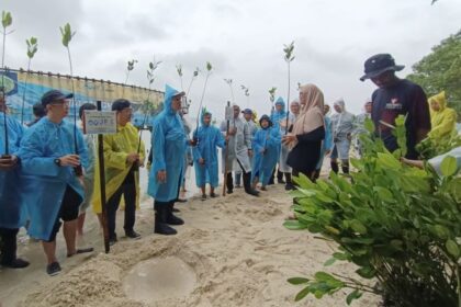 akarta Futures Exchange (JFX) bersama Artha Graha Peduli (AGP) melakukan penanaman 2.500 pohon mangrove di Pulau Sebaru, Kepulauan Seribu-Jakarta.