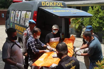 Jasad Briptu Singgih Abdi Hidayat saat ditemukan di sebuah losmen di Lampung. Foto/ist
