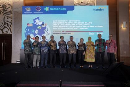 Peluncuran single billing jasa kepelabuhanan di Jakarta, Selasa (26/3). Foto: Dok Bank Mandiri