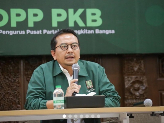 Wasekjen DPP PKB, Syaiful Huda paparan di kantor DPP PKB.(foto dok pribadi Instagram)