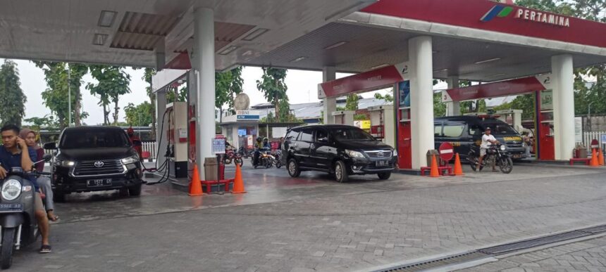 Situasi salah satu SPBU di Tuban terpantau kondusif. Foto: Dok Pertamina