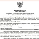 Dokumen lembar gugatan Partai Demokrat DKI Jakarta ke Mahkamah Konstitusi (MK) RI. (foto dok istimewa)