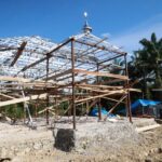 Masjid Jami Al Firdaus di Dusun Pandamaran, Desa Tuana Tuha, yang dalam proses pembangunan. Foto: Diskominfokukar