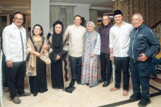 Bamsoet saat menghadiri acara seribu hari wafatnya Harmoko di Jakarta, Jumat malam (29/3/24).
