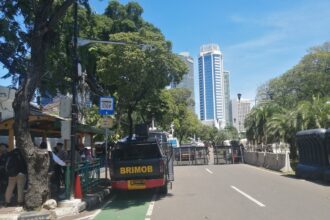 Situasi depan kantor KPU Jelang Pengumuman Pilpres 2024. Ist