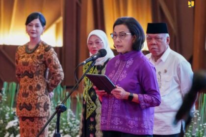 Tampak suasana melantik Komisioner dan Deputi Komisioner (KDK) baru Badan Pengelola Tabungan Perumahan Rakyat (BP Tapera) periode 2024-2029 di Kantor Kementerian PUPR, Rabu (13/3/2024). Foto: Ist