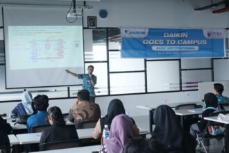 PT Daikin Airconditioning Indonesia saat melakukan kunjungan ke Institut Teknologi Batam. Kegiatan ini dalam rangkaian program Daikin Goes To Campus. Foto: Ist