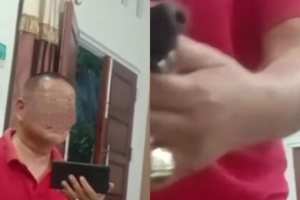Pria todongkan pistol kelawan bicaranya akibat emosi diduga bahas uang Pemilu 2024. Foto: IG, @kabarnegri.official (tangkap layar)