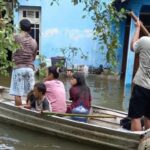 Sebanyak 4.188 orang mengungsi akibat bencana banjir yang melanda Kabupaten Kudus, Jawa Tengah sejak Kamis (14/3) lalu. Foto/BNPB