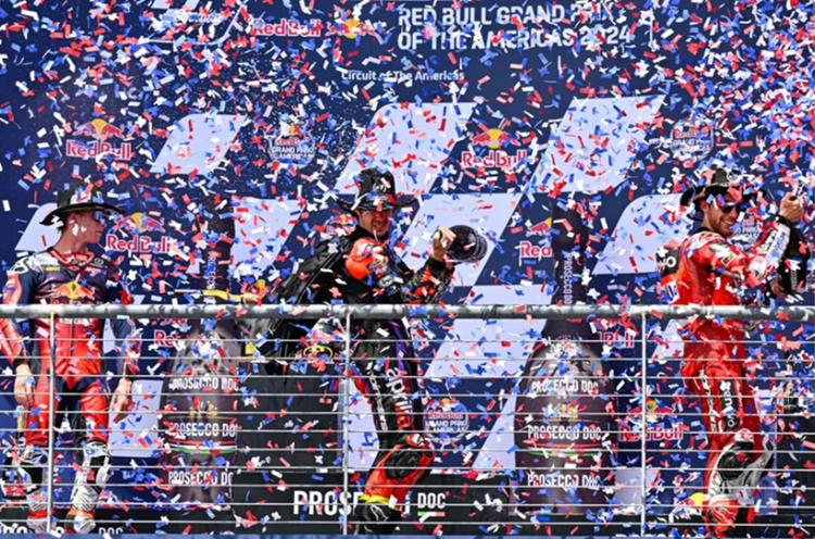 Vinales Rebut Podium Kemenangan MotoGP Amerika 2024. (MotoGP)