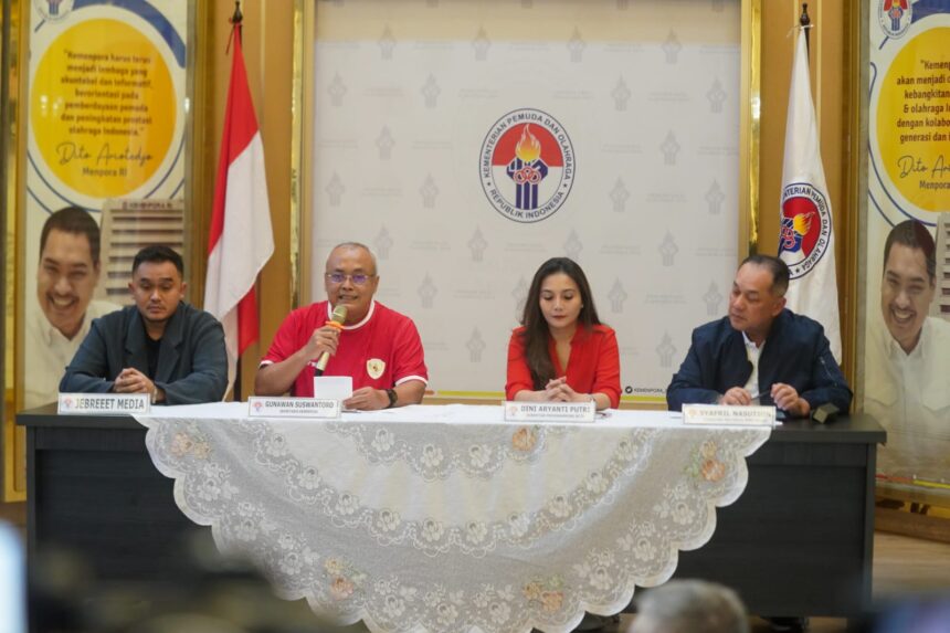 Kementerian Pemuda dan Olahraga Republik Indonesia (Kemenpora RI) merespons soal isu pelarangan nonton bareng (nobar) pertandingan semifinal Piala Asia U-23 2024 yang mempertemukan Timnas Indonesia kontra Uzbekistan oleh MNC Group. Foto/ipol