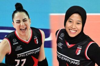 Giovanna Milana dan Megawati Hangestri Main Bareng di Proliga 2024. Ist