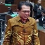 Sekretaris MA non aktif, Hasbi Hasan usai divonis bersalah oleh Pengadilan Tipikor Jakarta, Rabu (3/4/2024). Foto: Live streaming @kompastv