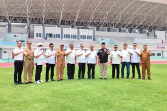 Ketum Komite Olahraga Nasional Indonesia (KONI) Pusat Letjen TNI Purn Marciano Norman dan jajarannya telah meninjau beberapa venue Pekan Olahraga Nasional (PON) XXI Tahun 2024 di wilayah Sumatera Utara pada Selasa 2 April 2024. Sebelumnya pada 26-27 Maret 2024, Ketum KONI Pusat sudah meninjau venue di wilayah Aceh. Foto/KONI pusat