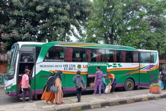 Arus balik mudik Lebaran, Bus Antar Kota Antar Provinsi (AKAP) tiba membawa para penumpang di Terminal Kampung Rambutan, Jakarta. Foto: Dok/ipol.id