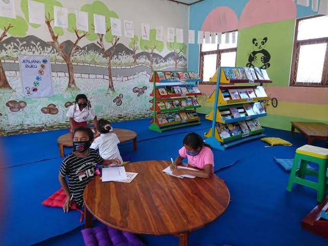 Ilustrasi perpustakaan anak di Kukar. Foto: Diskominfo Kukar