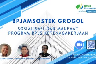 Kantor Cabang BPJS Ketenagakerjaan Jakarta Grogol menggelar sosialisasi layanan dan manfaat program kepada seluruh perusahaan binaan di seluruh Indonesia. Sosialisasi tersebut berlangsung secara telekonferensi.