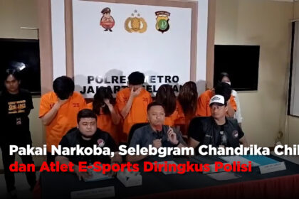 Pakai Narkoba, Selebgram Chandrika Chika dan Atlet E-Sports Diringkus Polisi