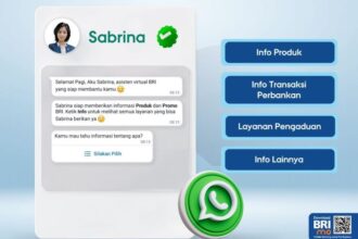 Pada momentum lebaran, PT Bank Rakyat Indonesia (Persero) Tbk melalui Asisten Virtual bernama “Sabrina” menyediakan layanan berbasis digital dengan beragam fitur yang semakin memanjakan nasabahnya. Foto: Dok BRI